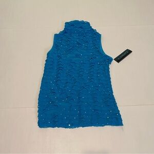 NWT! Elementz blue & silver sleeveless top. Size small